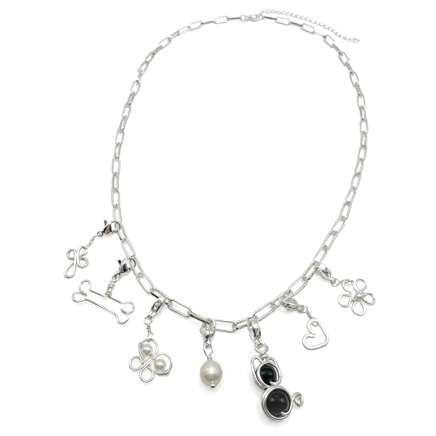 Cat silver charm
