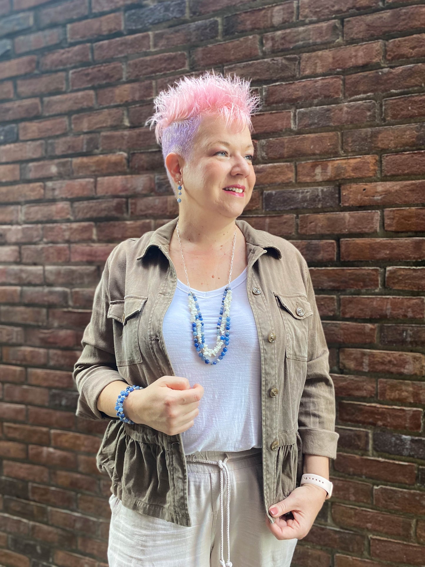 Denim necklace