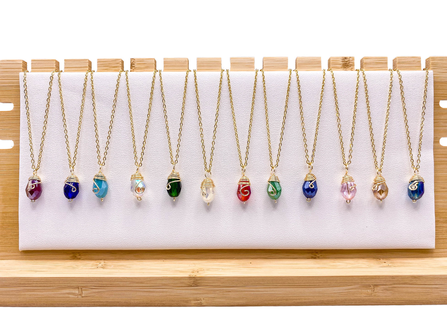 December gold birthstone necklace