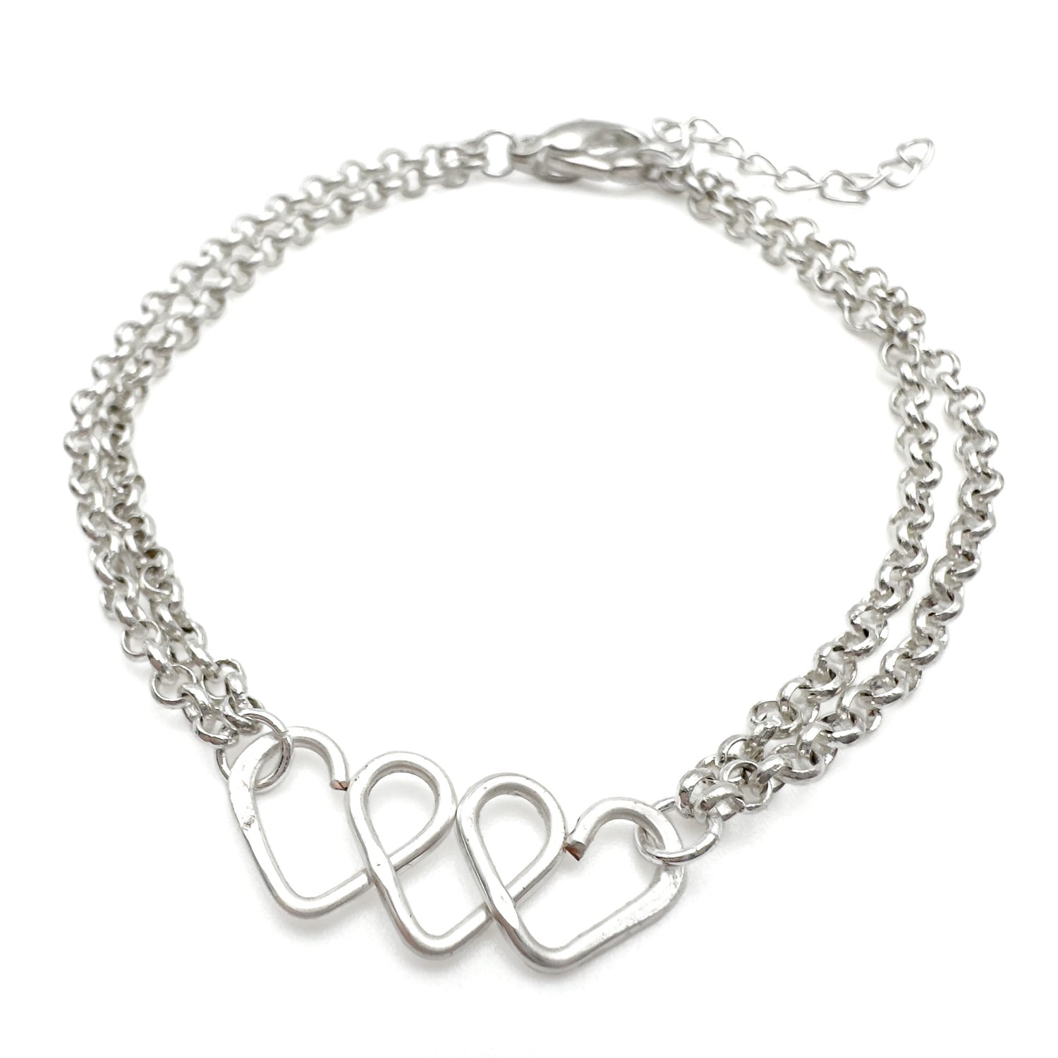 Affection silver heart bracelet