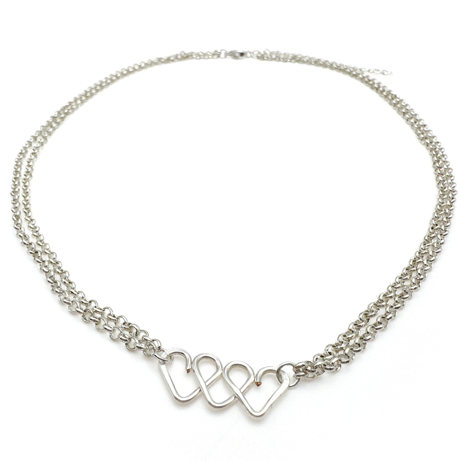 Affection silver heart necklace