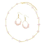 Pink gold Artisan jewelry set