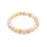 Rainbow pastel agate stretch bracelet