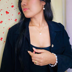 Mother of pearl heart gold jewelry