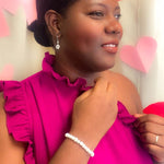 Pearl silver Artisan jewelry modeled