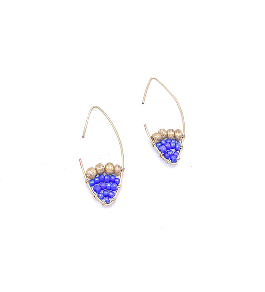 Blue gold Artisan earrings