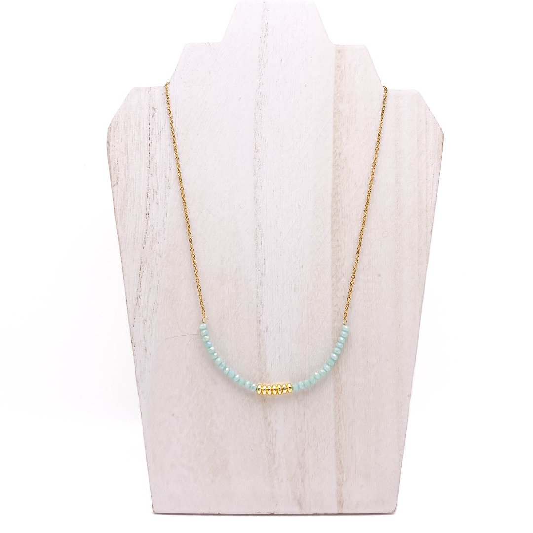 Turquoise gold Artisan necklace