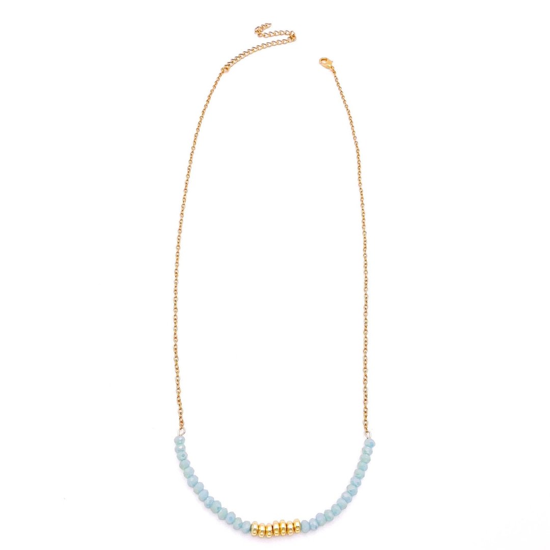 Turquoise gold Artisan necklace