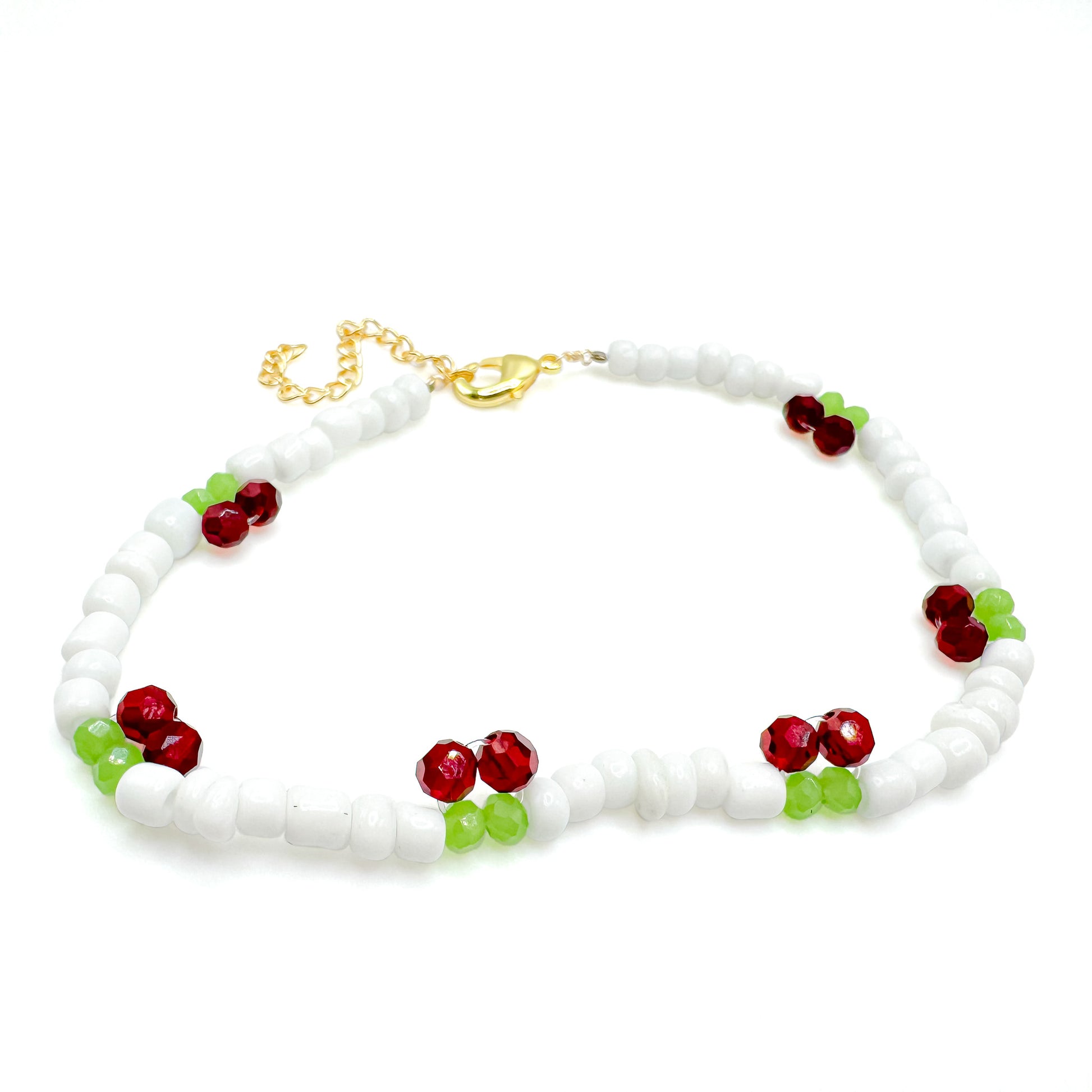 Red cherry gold anklet bracelet
