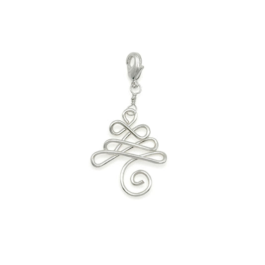 Tree silver charm