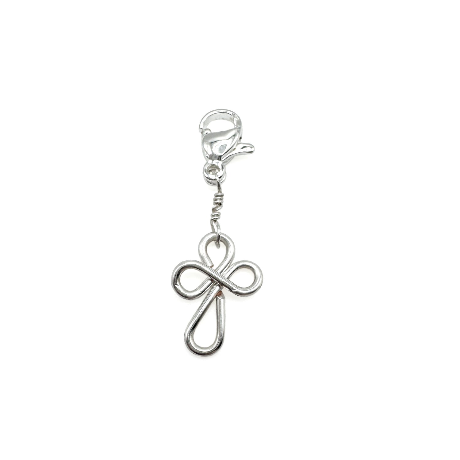 Cross silver charm