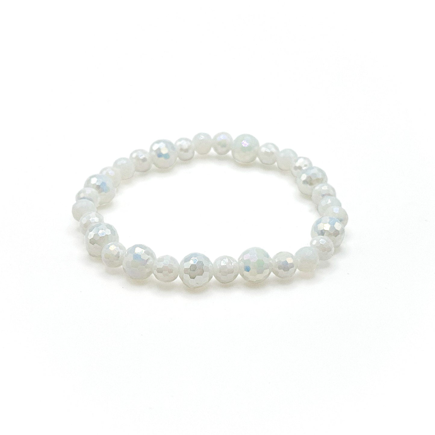 Iridescent crystal stretch bracelet