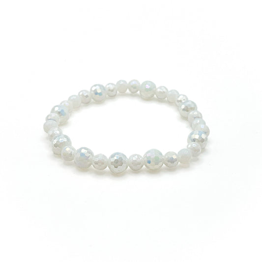 Iridescent crystal stretch bracelet