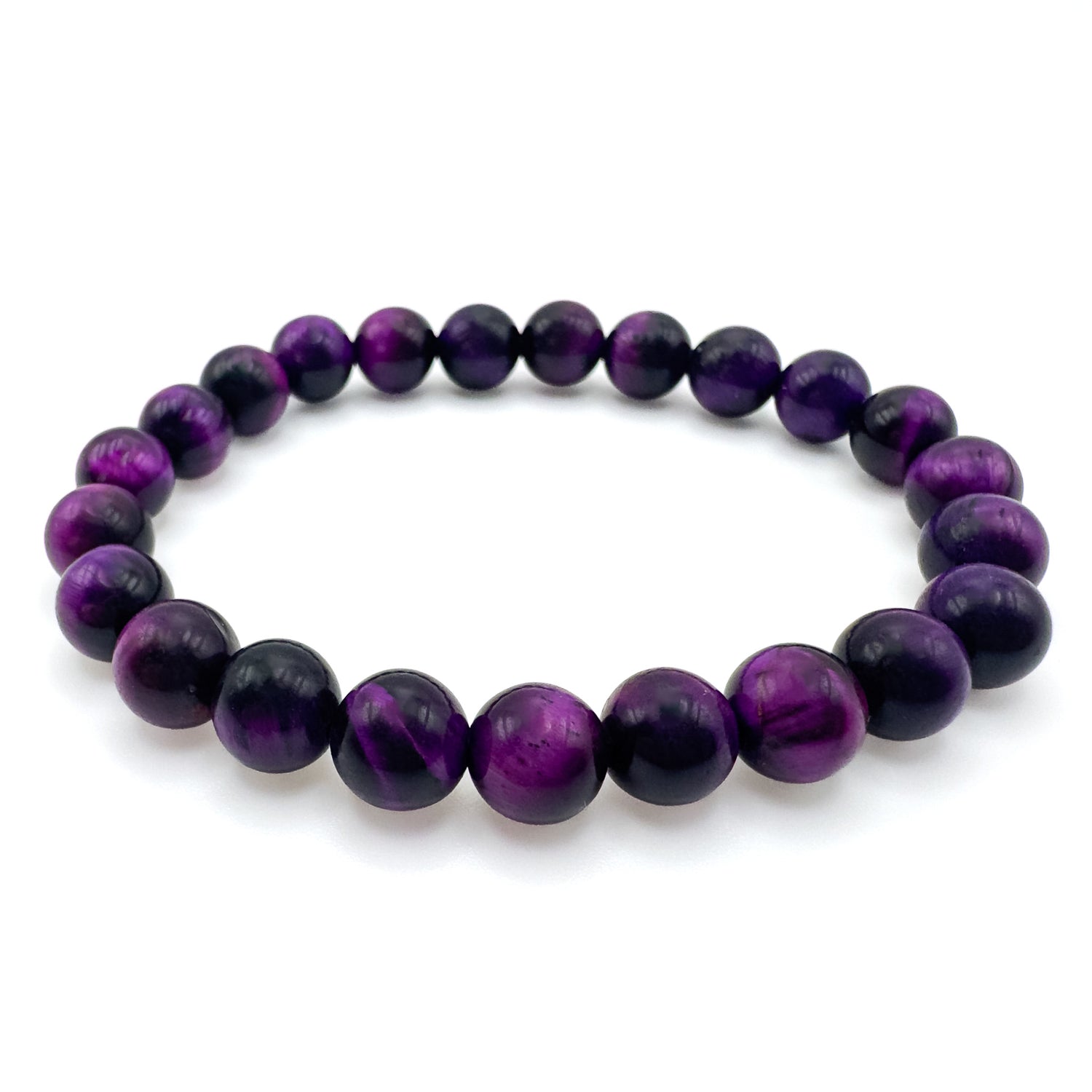 Damsel purple tigers eye stretch bracelet