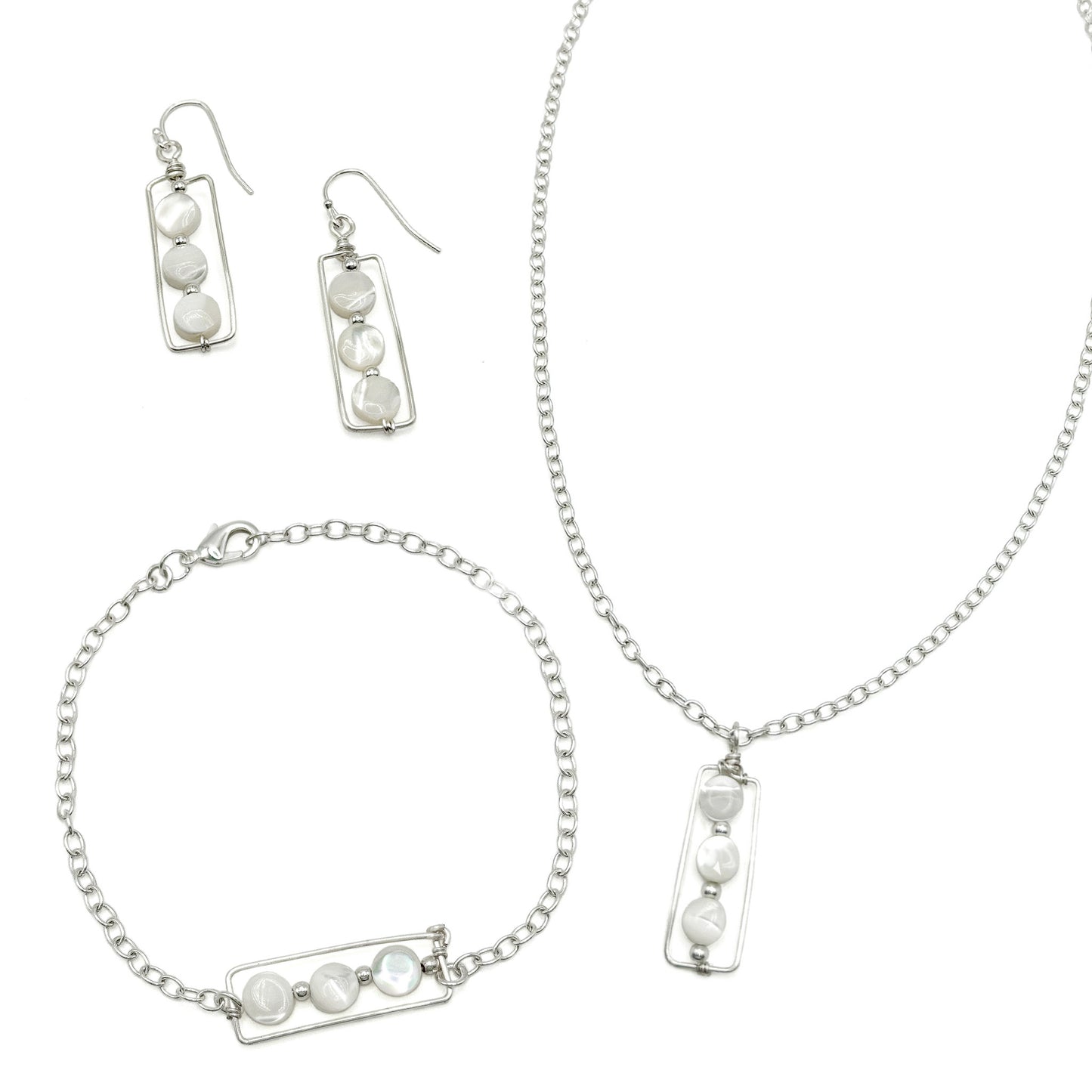 White moonstone silver chain jewelry