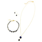 Blue lapis lazuli gold jewelry