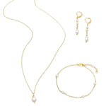 Pearl gold dainty jewelry