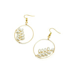 Pearl gold nature Artisan earrings