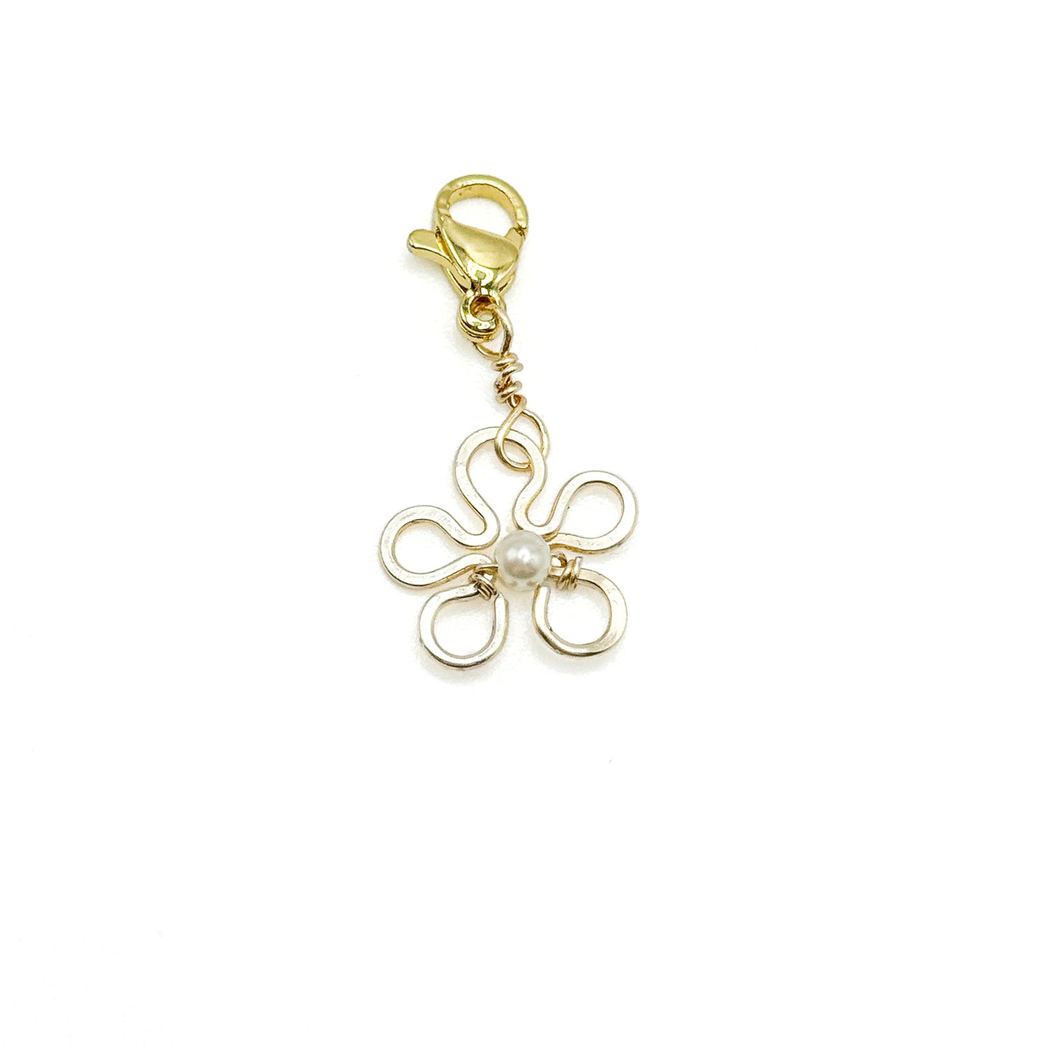 Flower gold charm