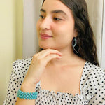 Blue crystal silver winter jewelry