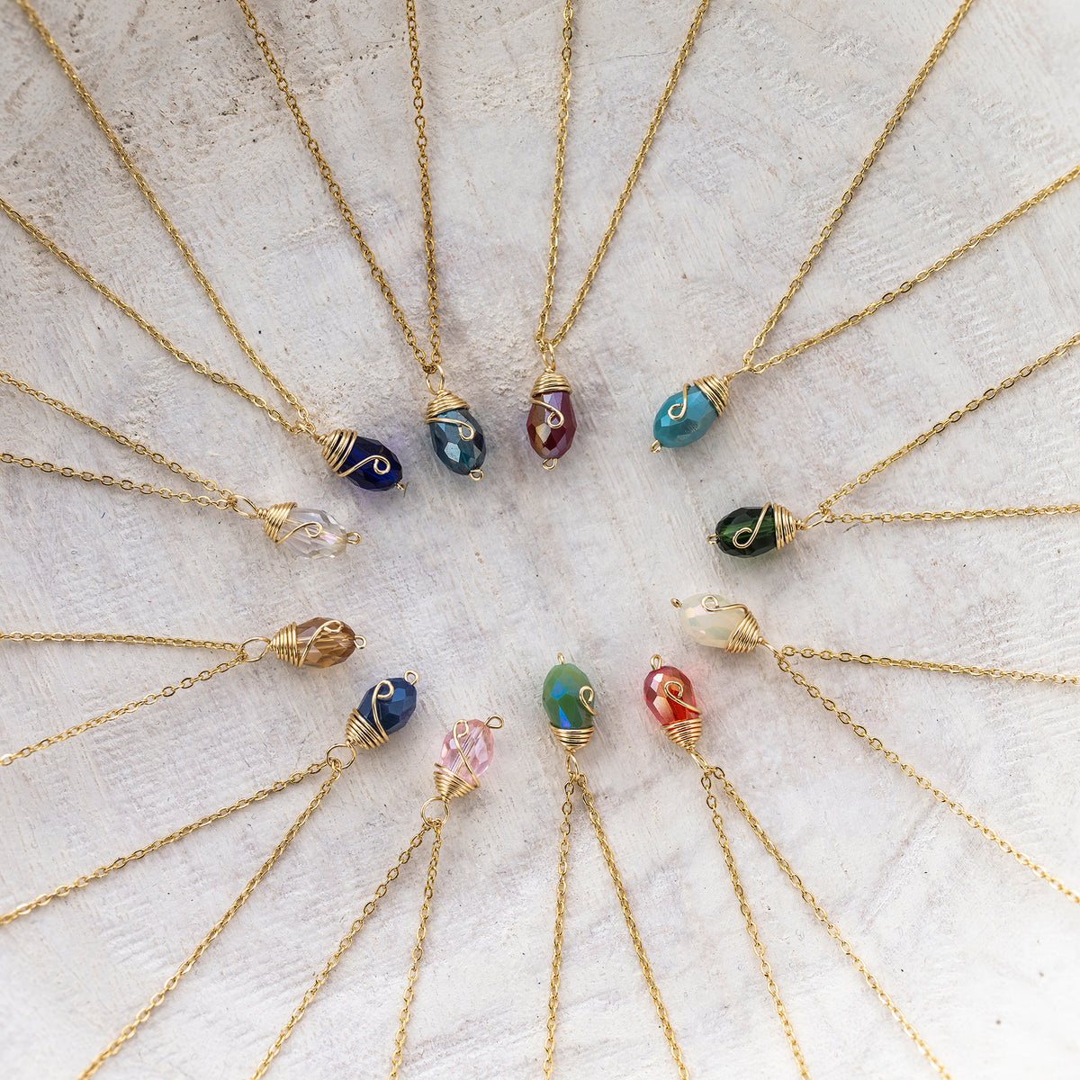 Gold Birthstone necklace