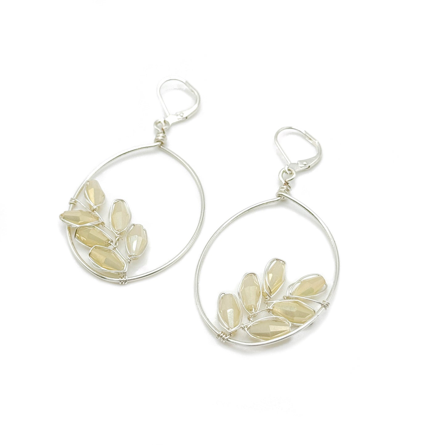 Flourish silver earrings