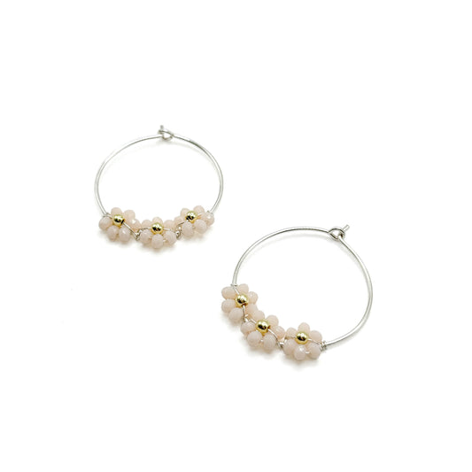 Daisy silver earrings