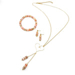 Multicolor orange gold heart jewelry