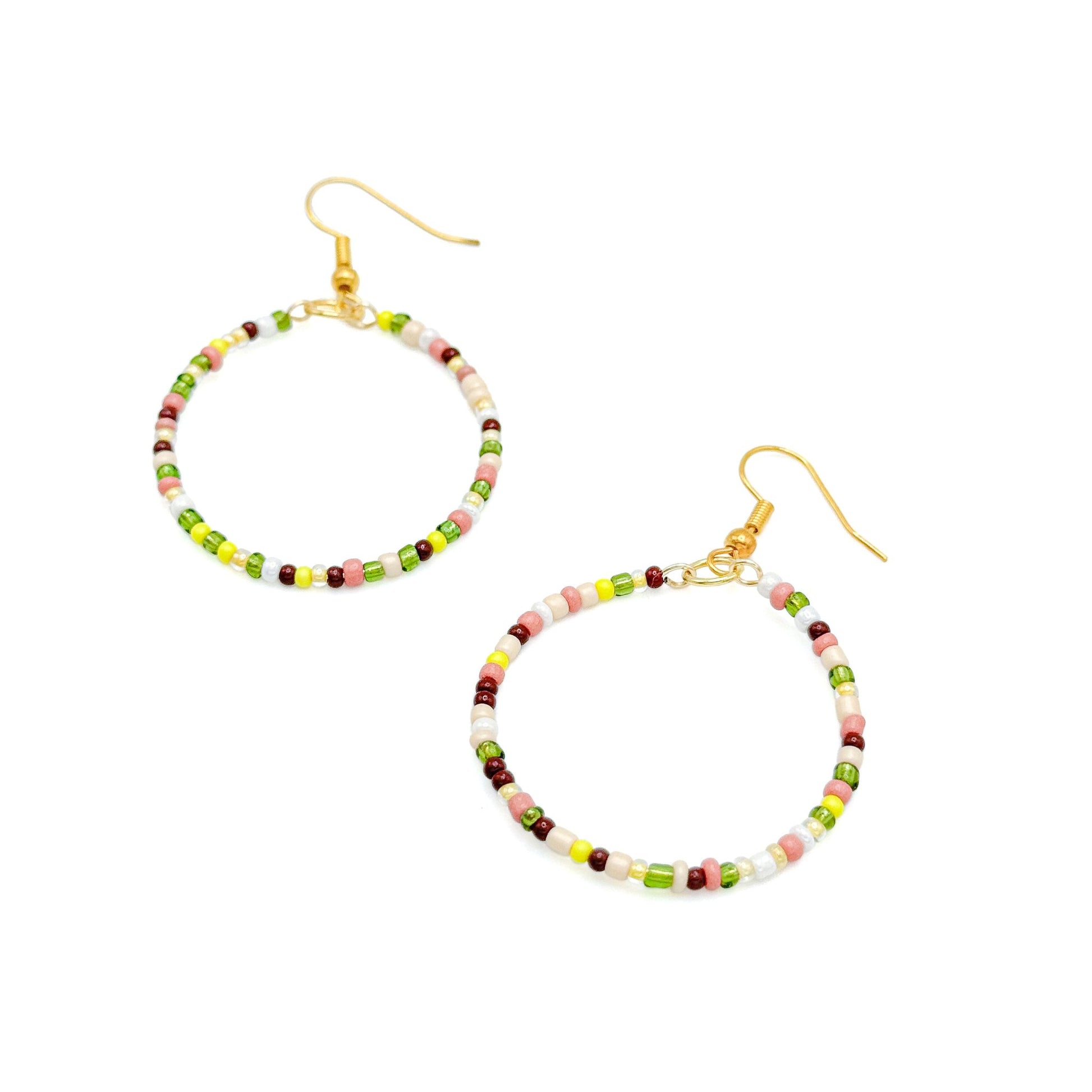 Fall harvest multicolor gold earrings