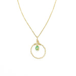 Green aventurine gold necklace