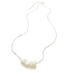 Mother of pearl silver necklace