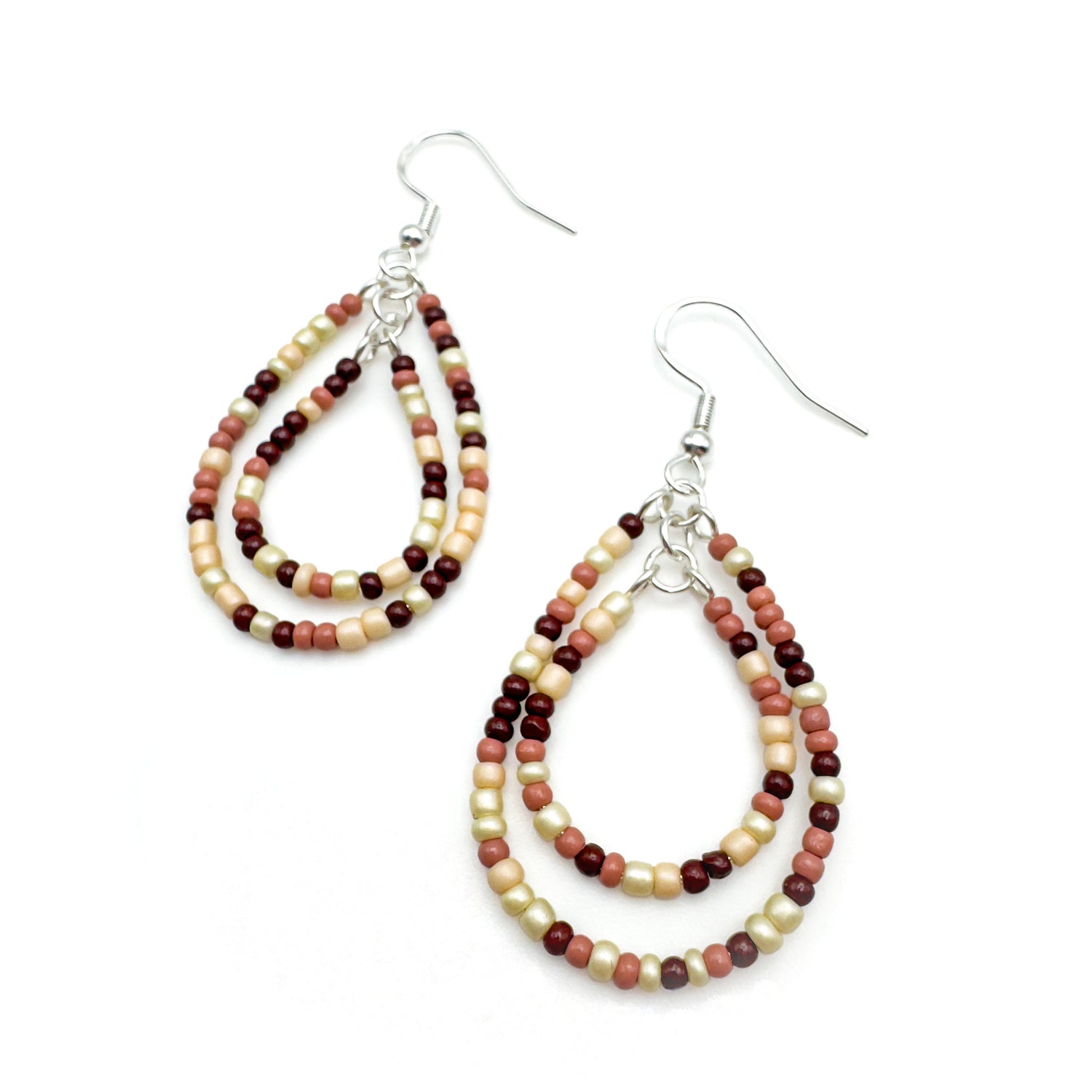 Monarch beaded dangle earrings