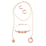 Peach blossom flower pink jewelry