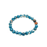 Blue white jasper stretch bracelet