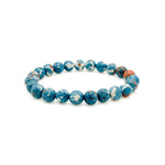 Blue white jasper stretch bracelet
