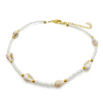 Seashell gold summer anklet