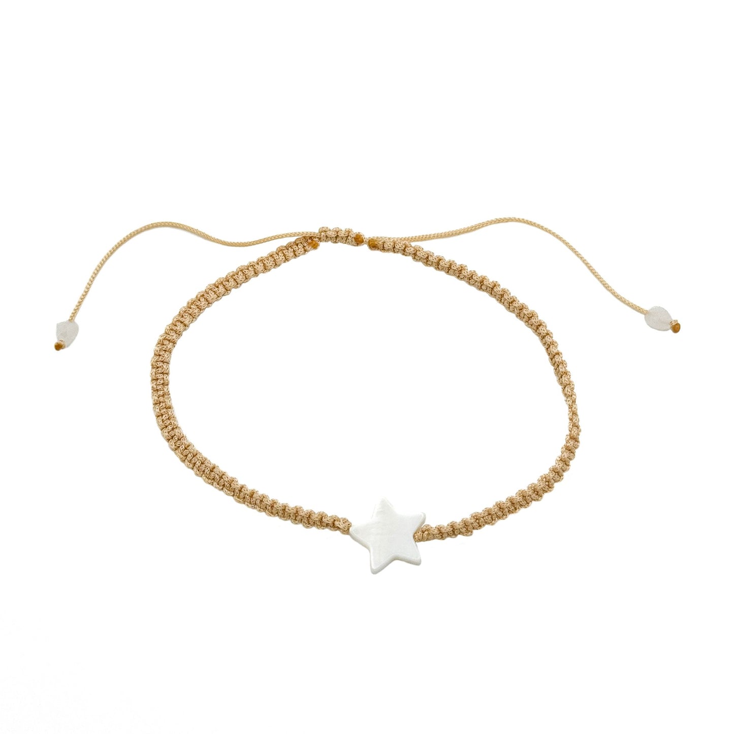 Mother of pearl adjustable anklet