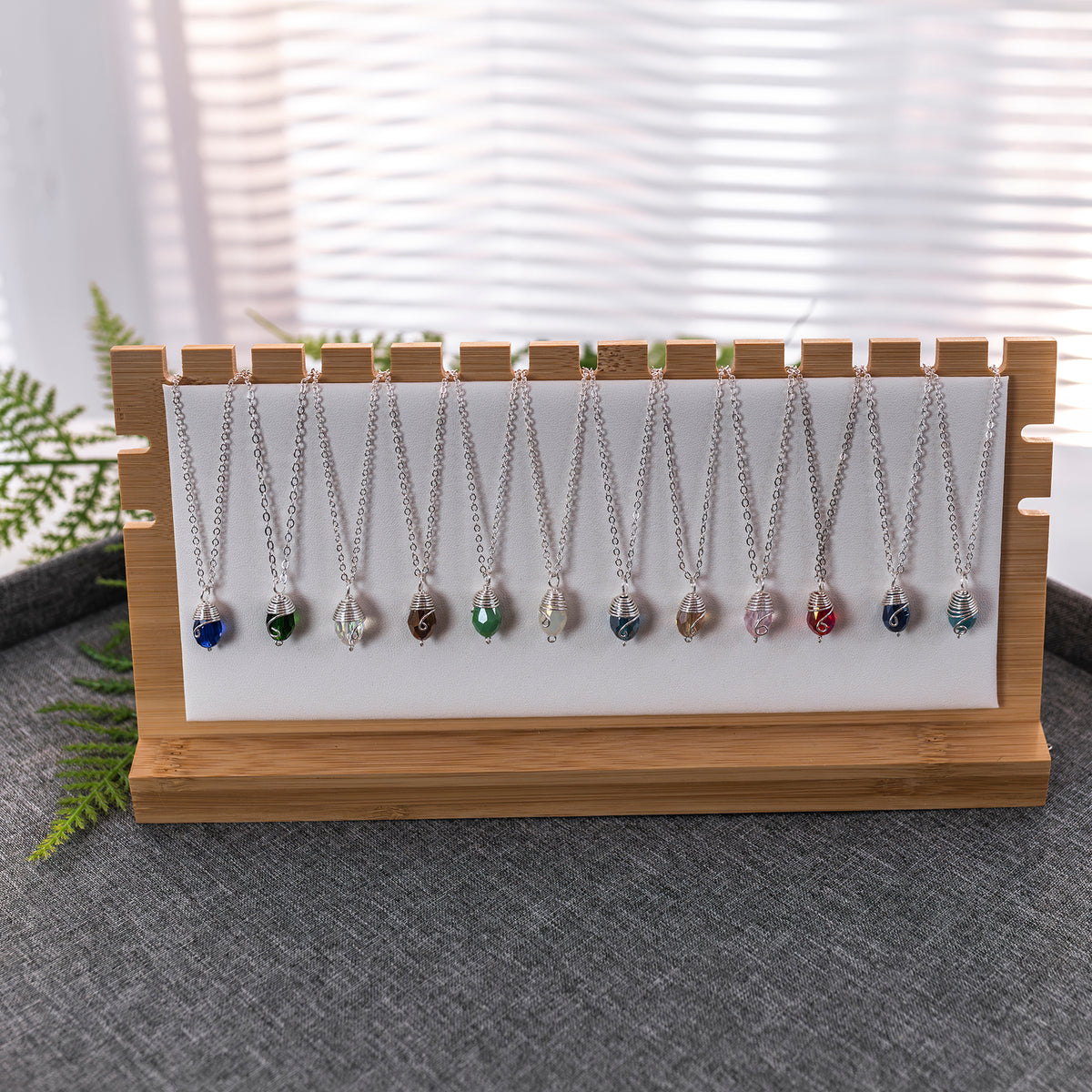 Silver Birthstone necklace