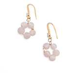 White agate gold earrings