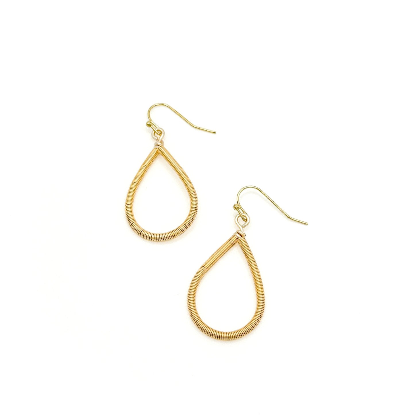 Gold trendy coil earrings