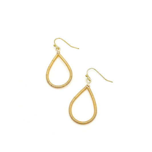 Gold trendy coil earrings