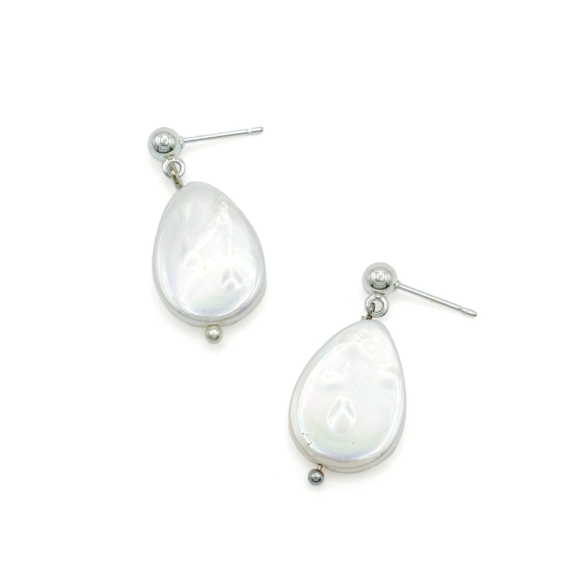 Mother of pearl silver earrings