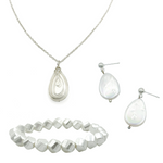 Mother of pearl silver jewelry