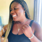 White jade gold jewelry modeled