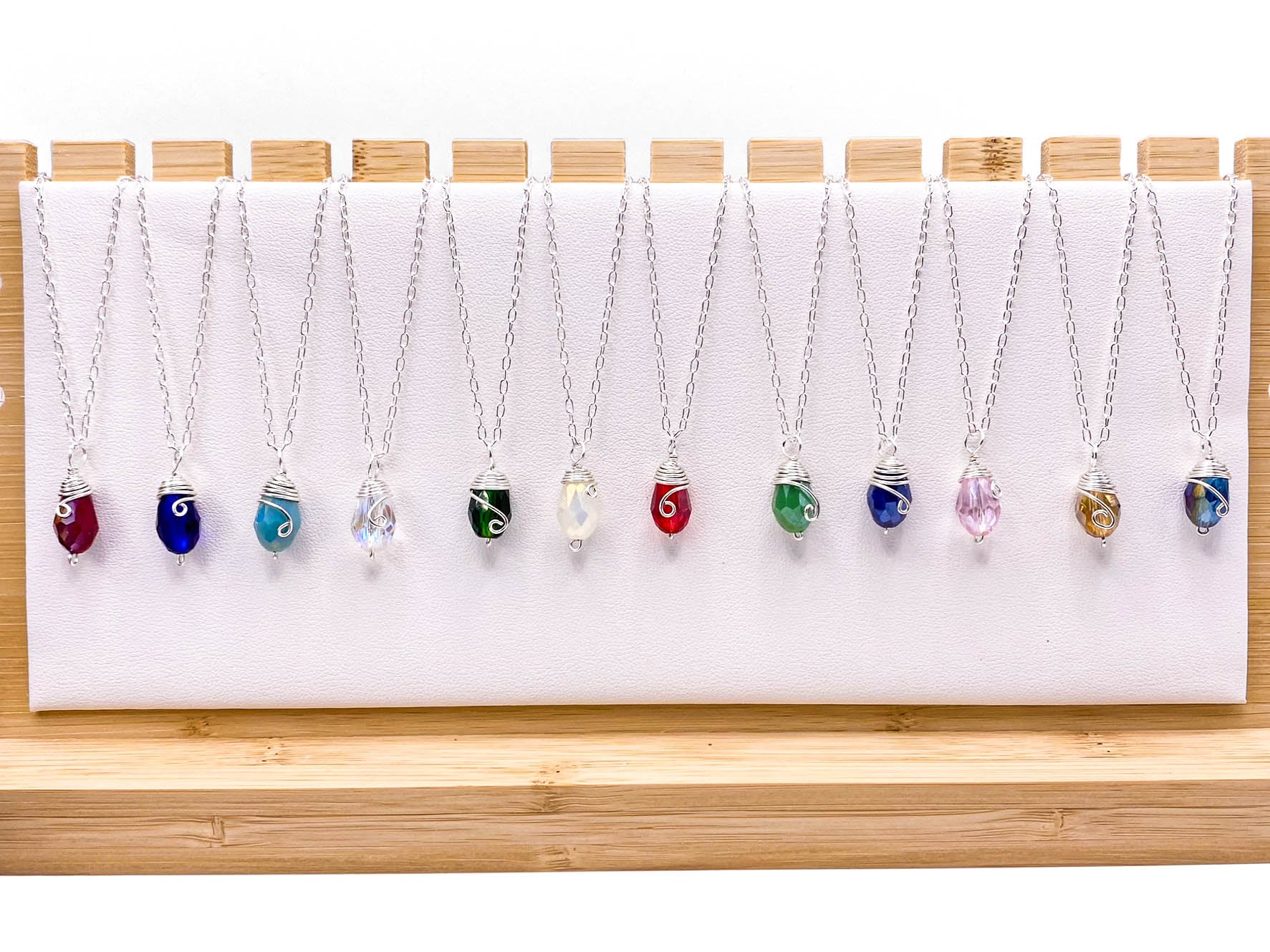 Initial Necklace with Birthstone | Sterling Silver – The Silver Wing