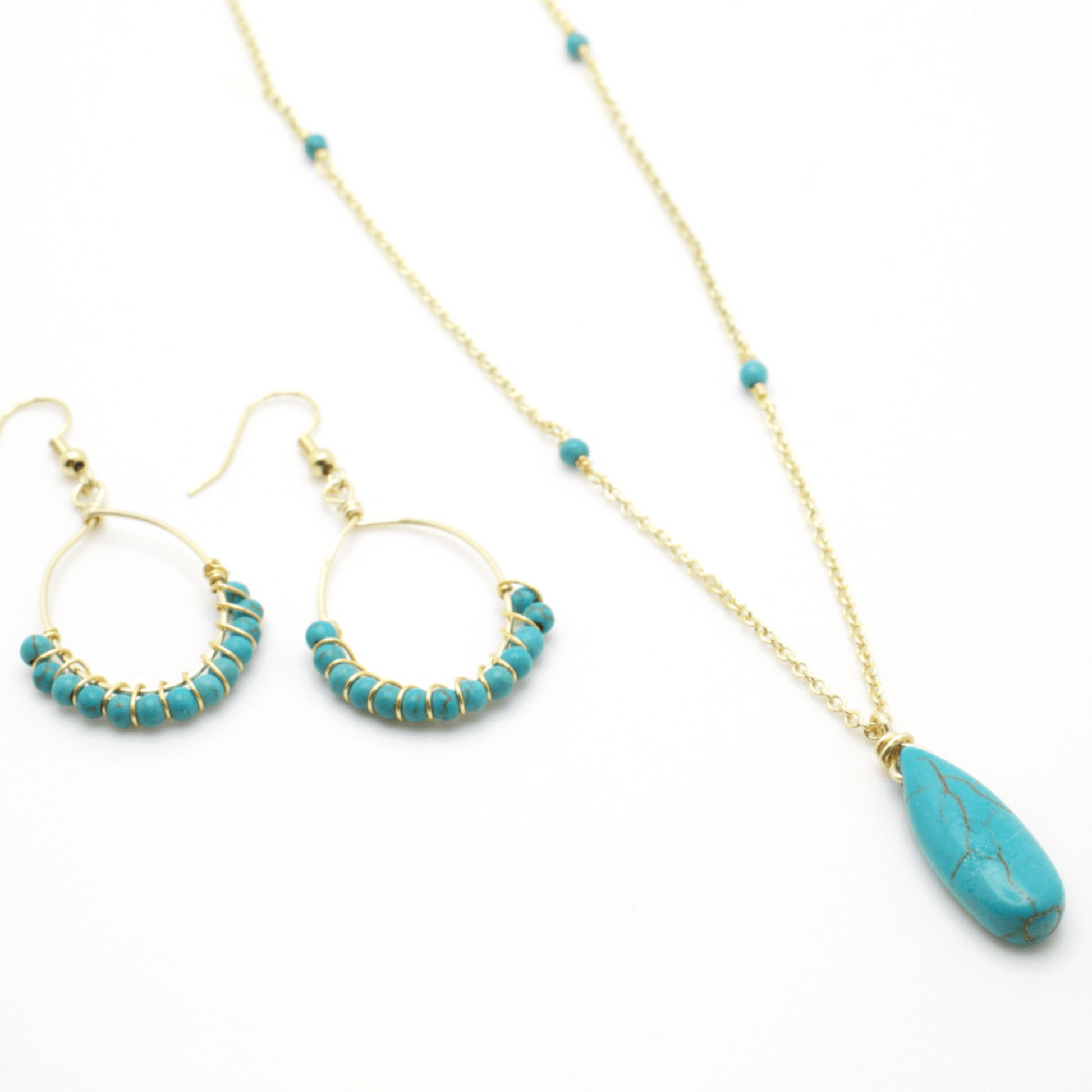 Turquoise gold jewelry