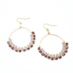 Purple gold earrings